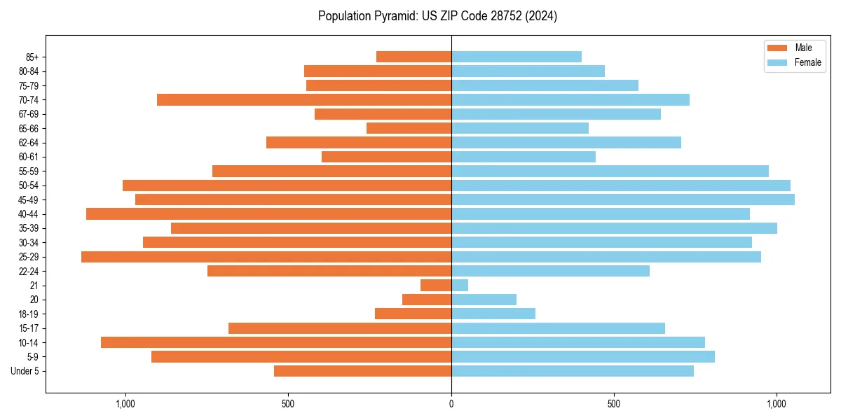 Population pyramid for 