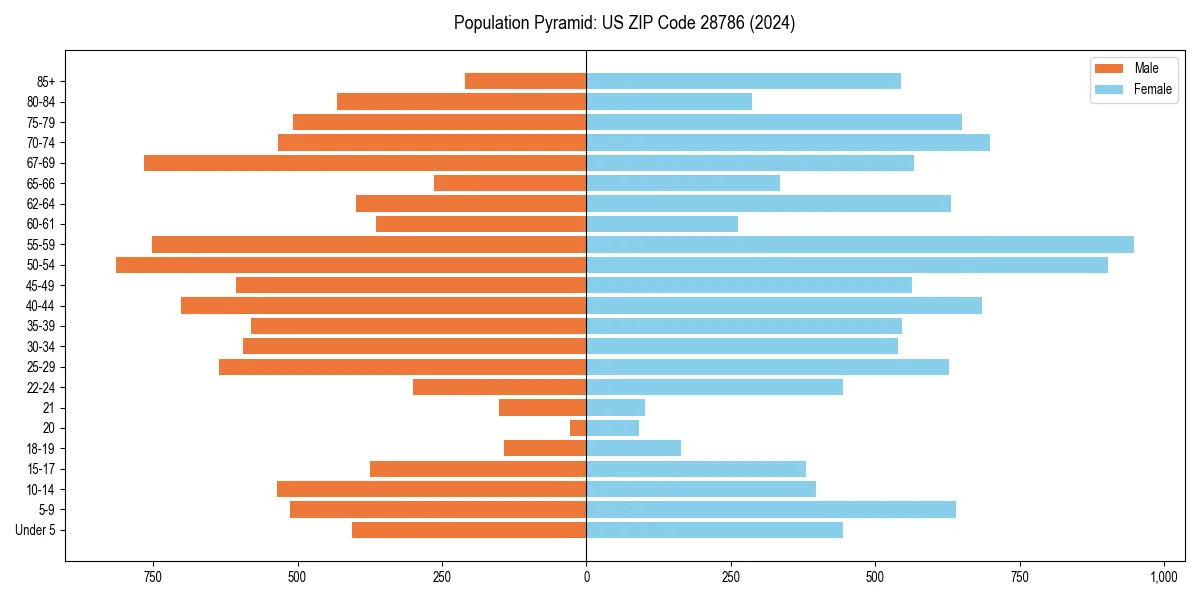Population pyramid for 