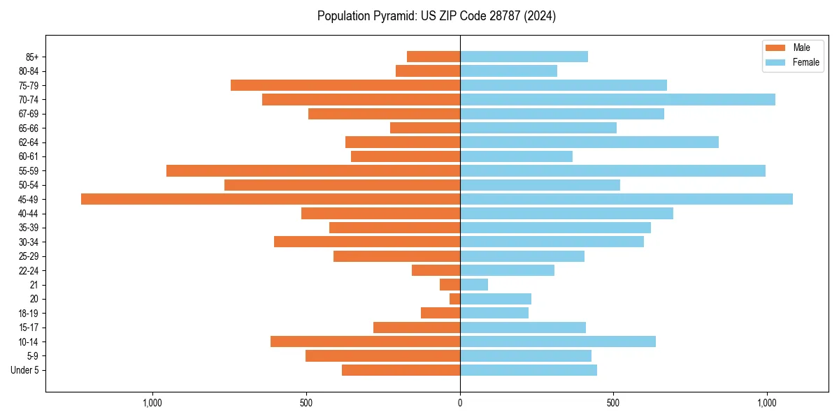 Population pyramid for 