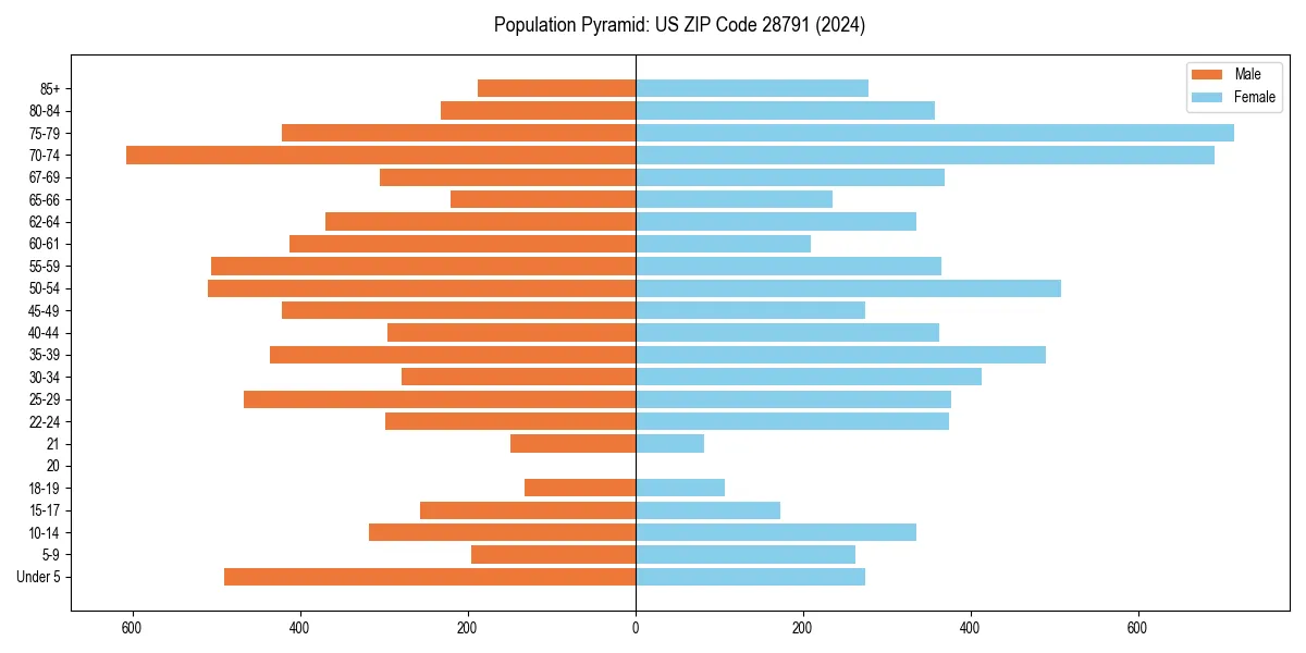 Population pyramid for 