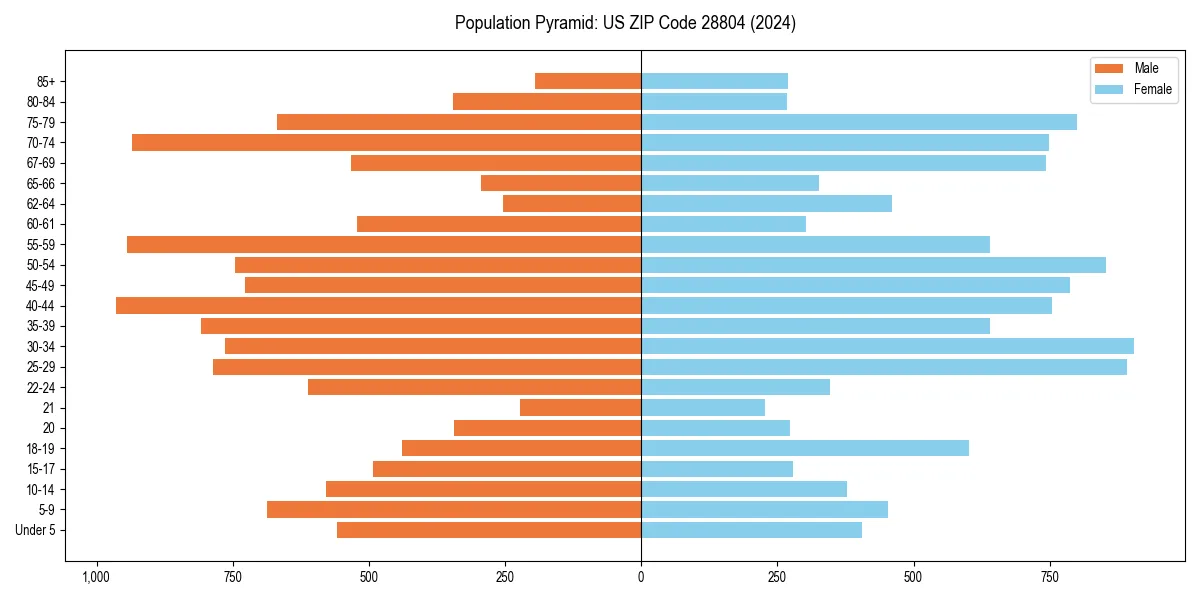 Population pyramid for 