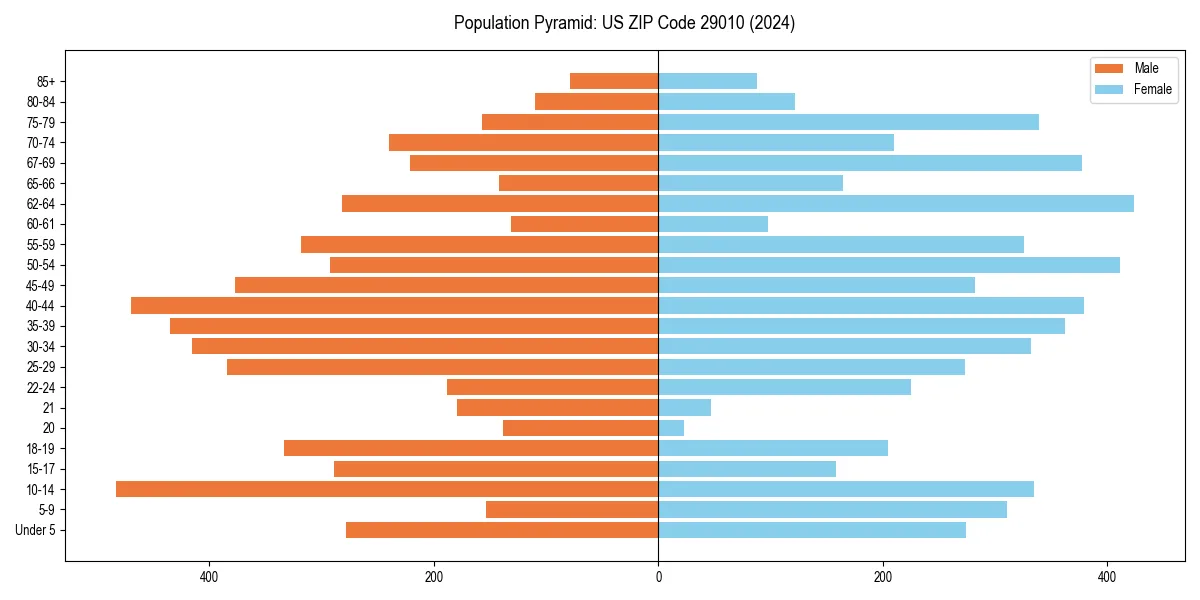 Population pyramid for 