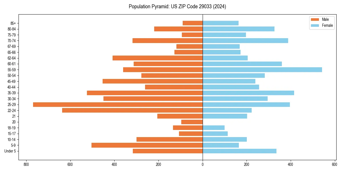 Population pyramid for 