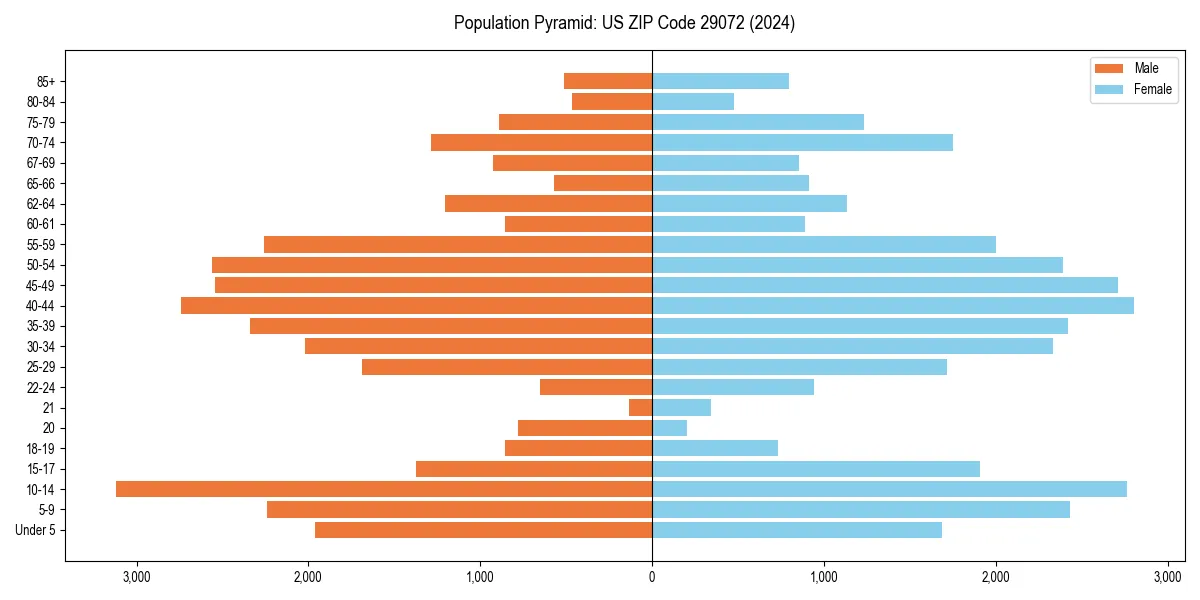 Population pyramid for 