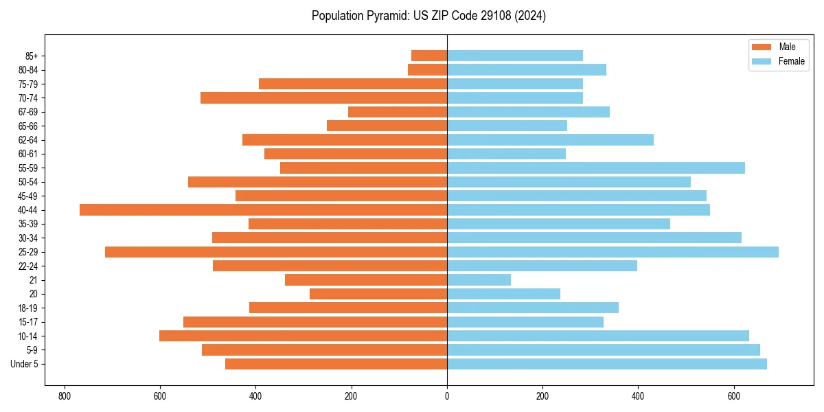 Population pyramid for 
