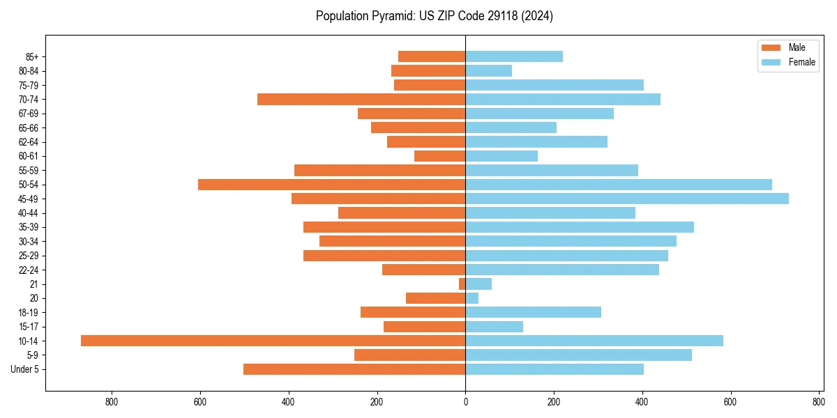 Population pyramid for 