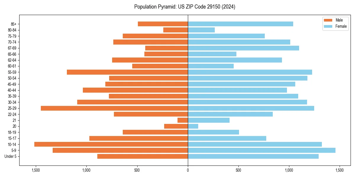 Population pyramid for 