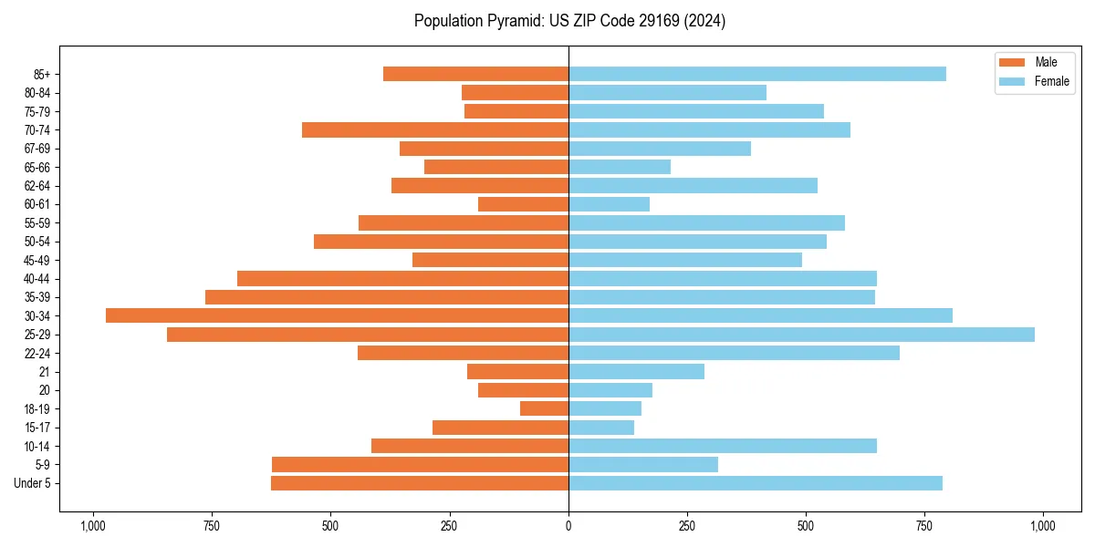 Population pyramid for 