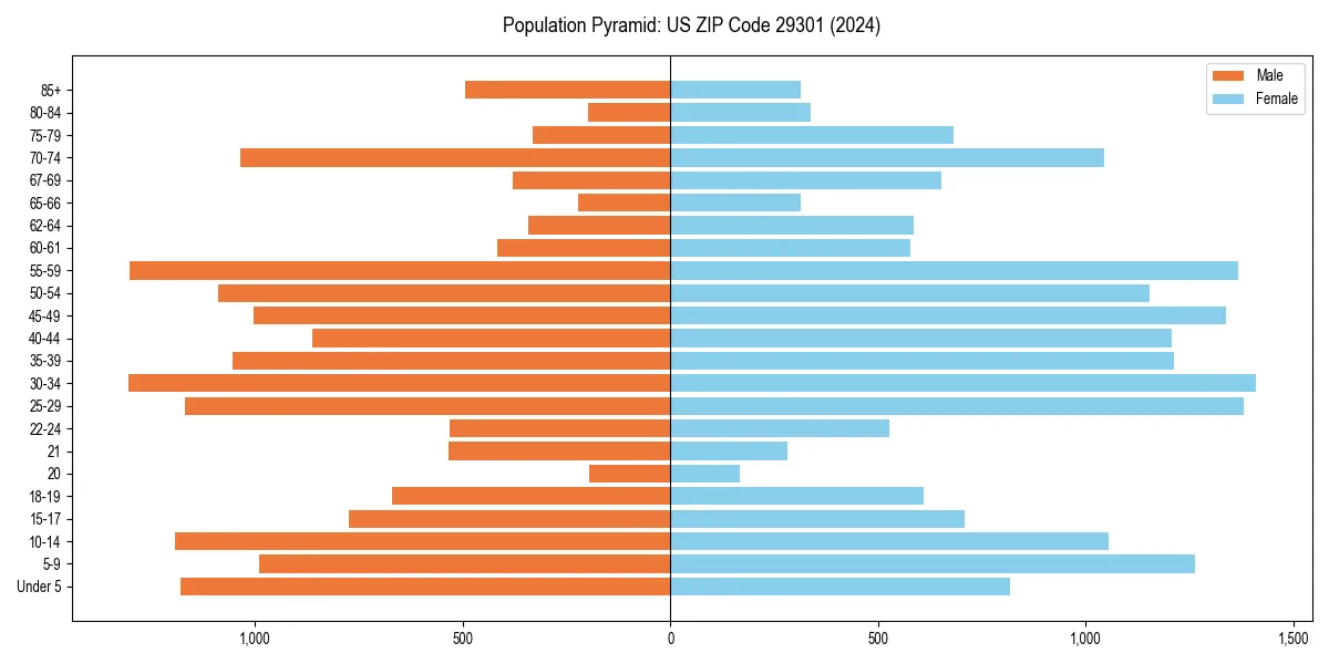 Population pyramid for 
