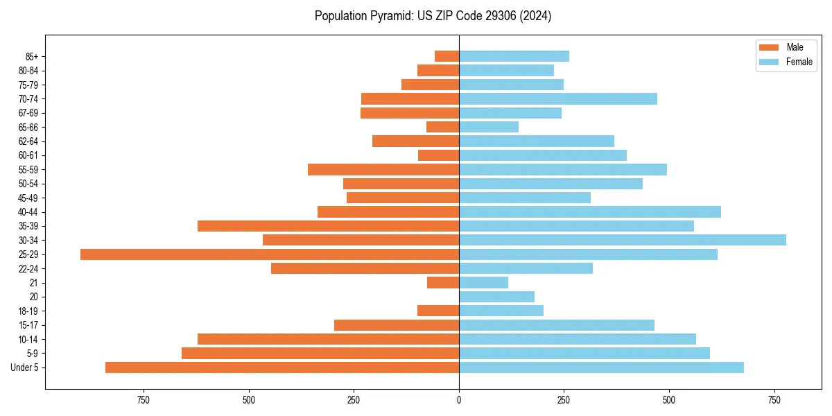 Population pyramid for 