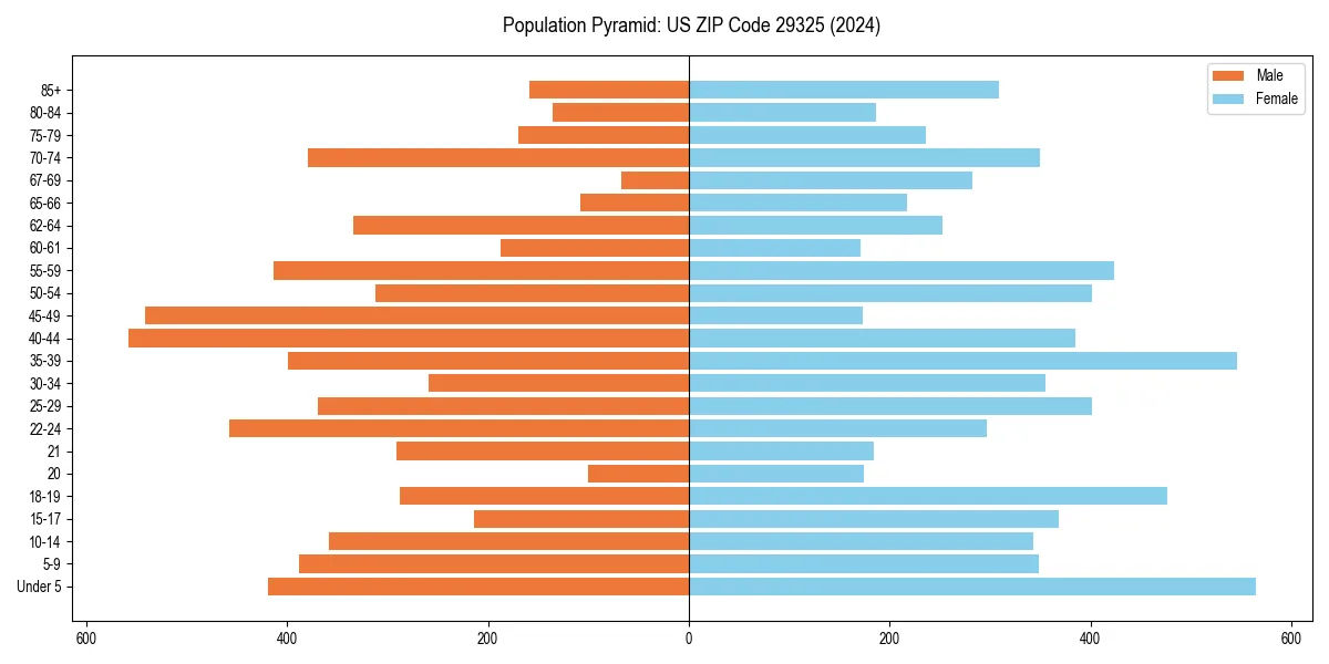 Population pyramid for 