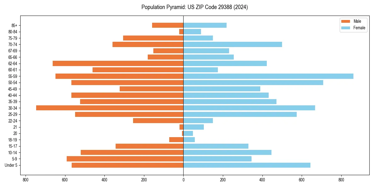 Population pyramid for 