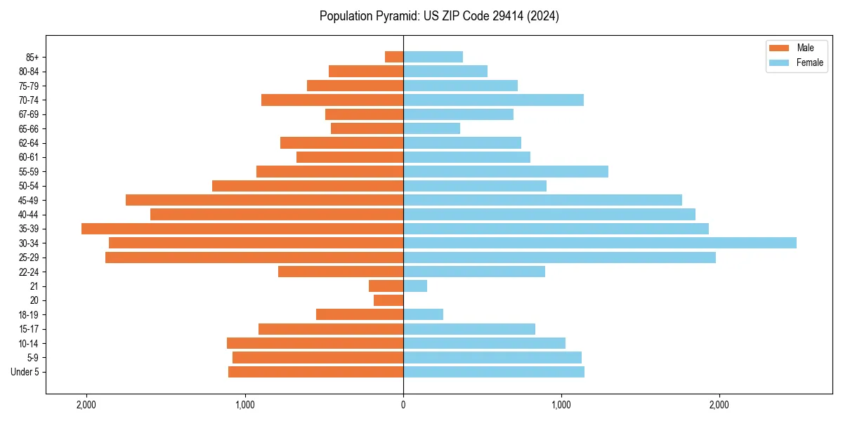 Population pyramid for 