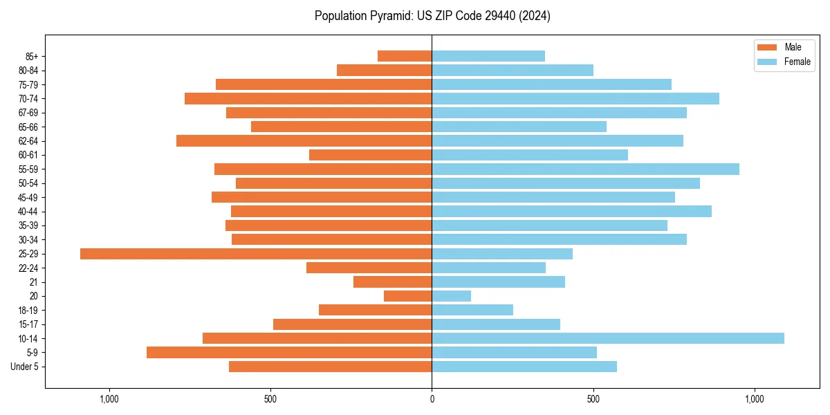 Population pyramid for 