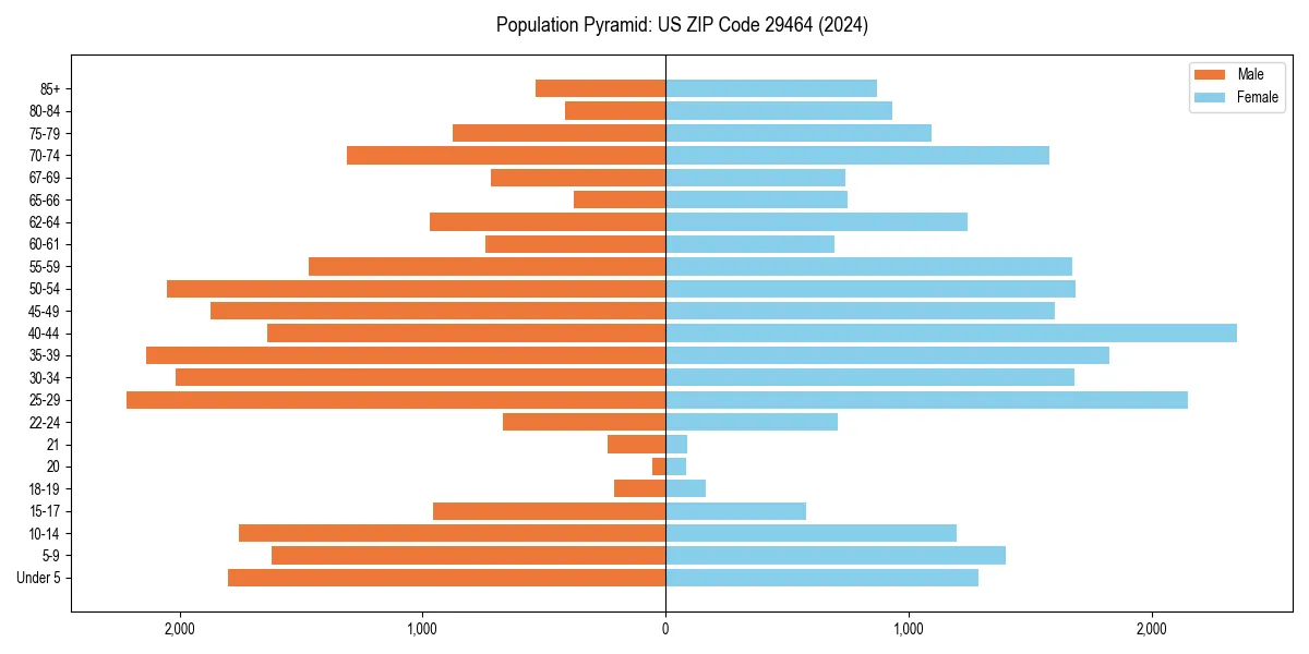 Population pyramid for 