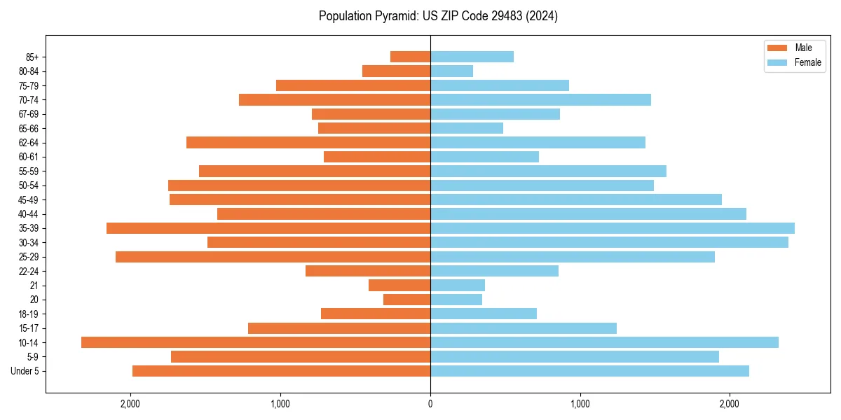Population pyramid for 