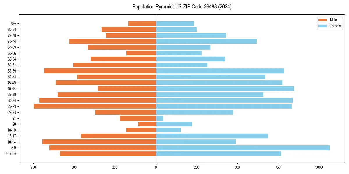 Population pyramid for 