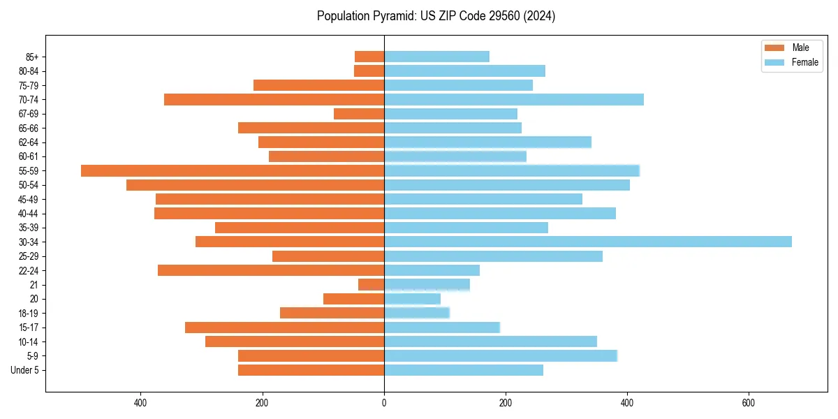 Population pyramid for 