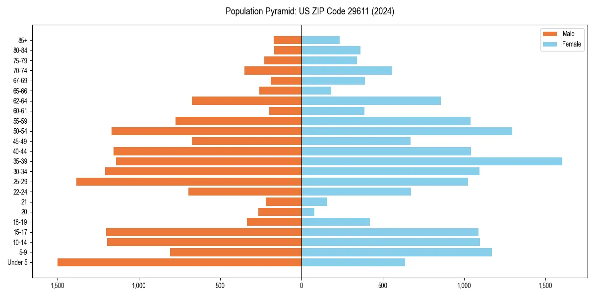 Population pyramid for 
