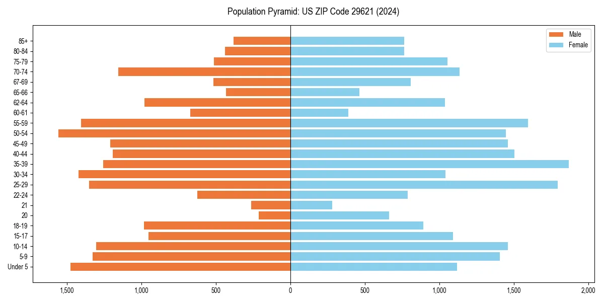 Population pyramid for 