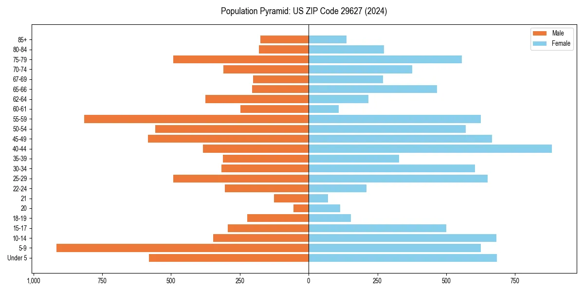 Population pyramid for 