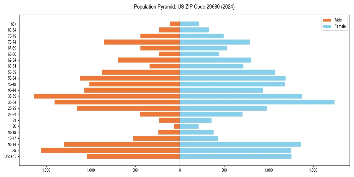 Population pyramid for 