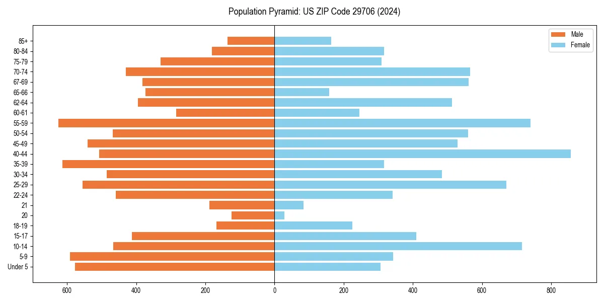Population pyramid for 