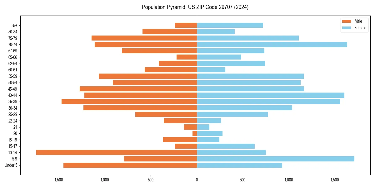 Population pyramid for 