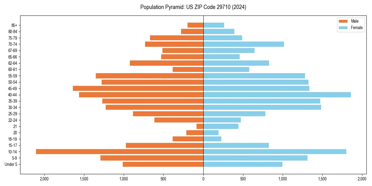 Population pyramid for 