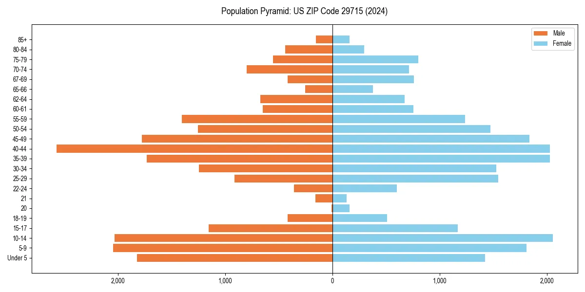 Population pyramid for 