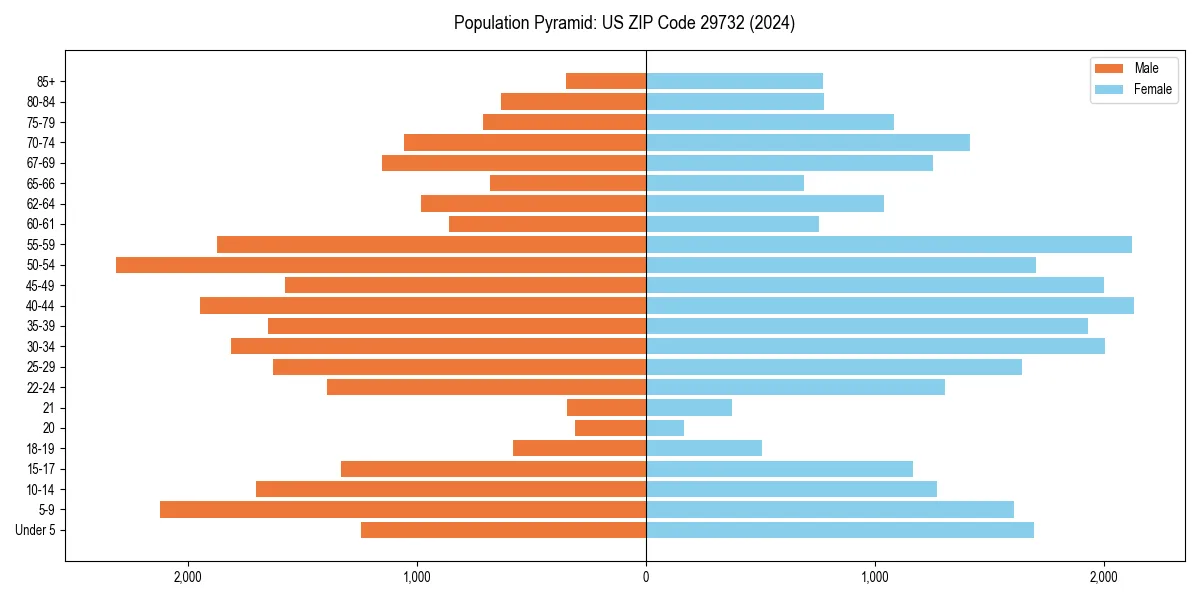 Population pyramid for 