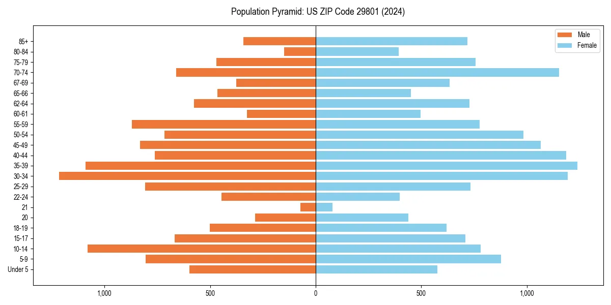 Population pyramid for 