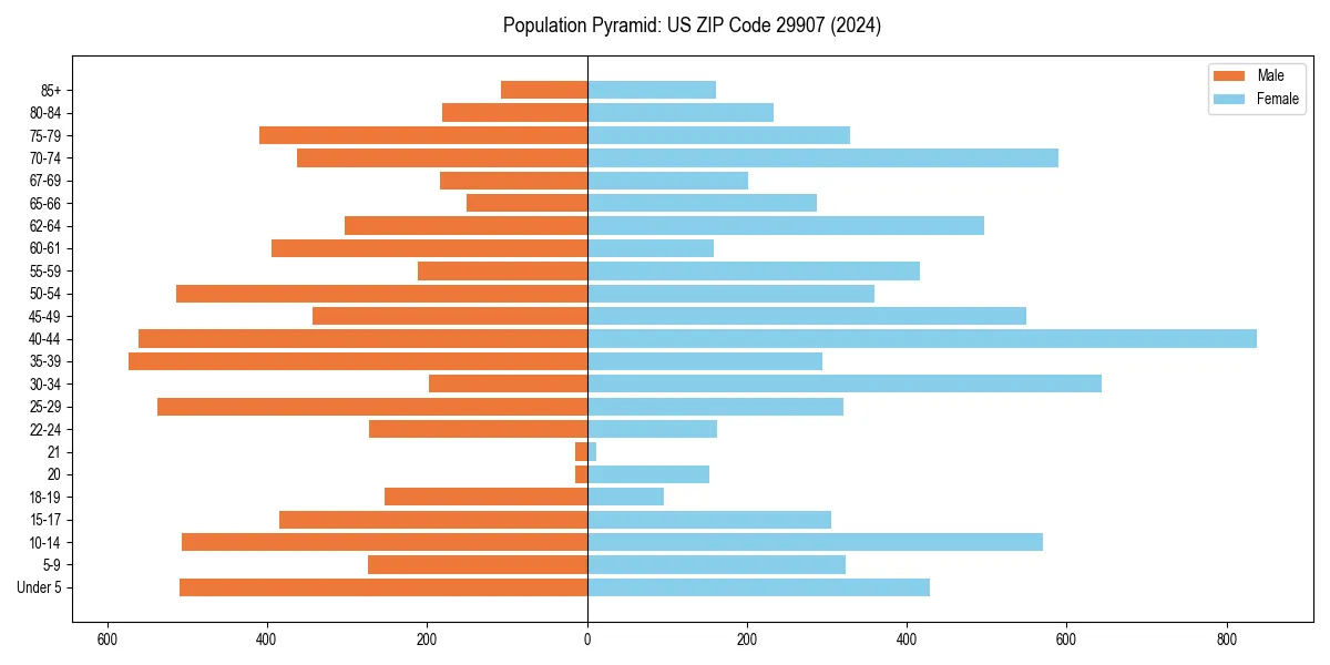 Population pyramid for 