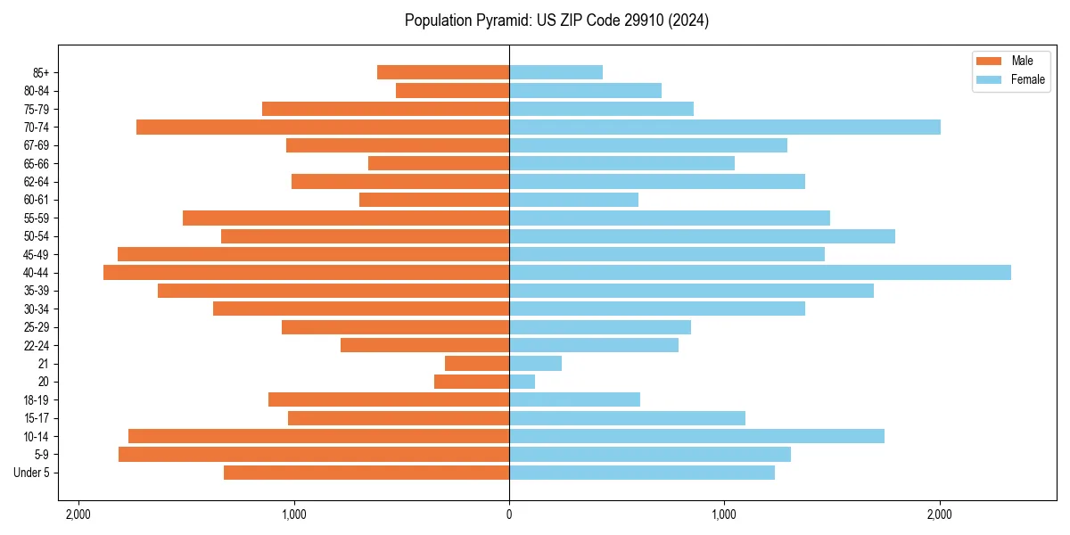 Population pyramid for 