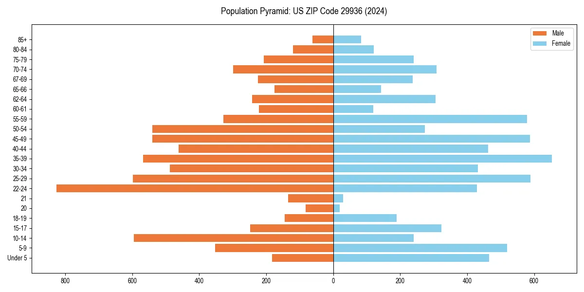Population pyramid for 