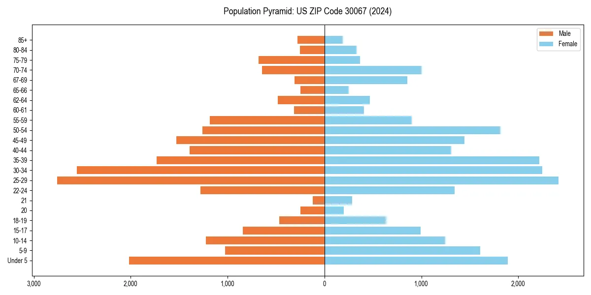 Population pyramid for 