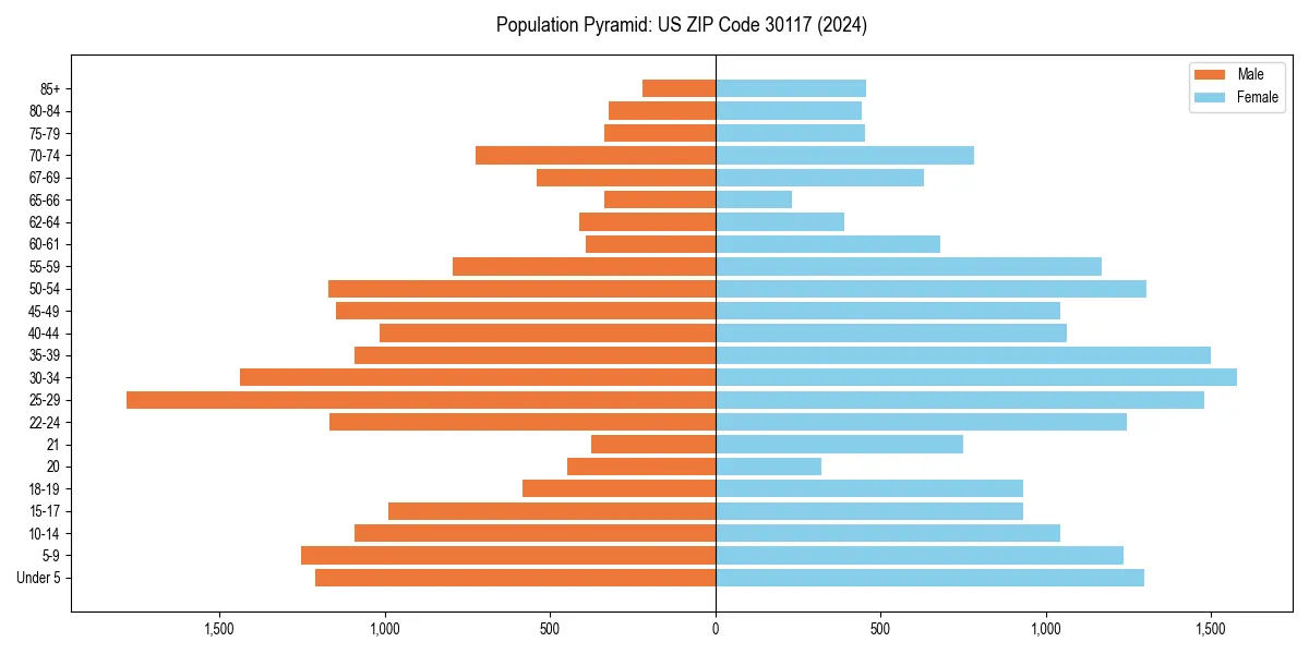 Population pyramid for 