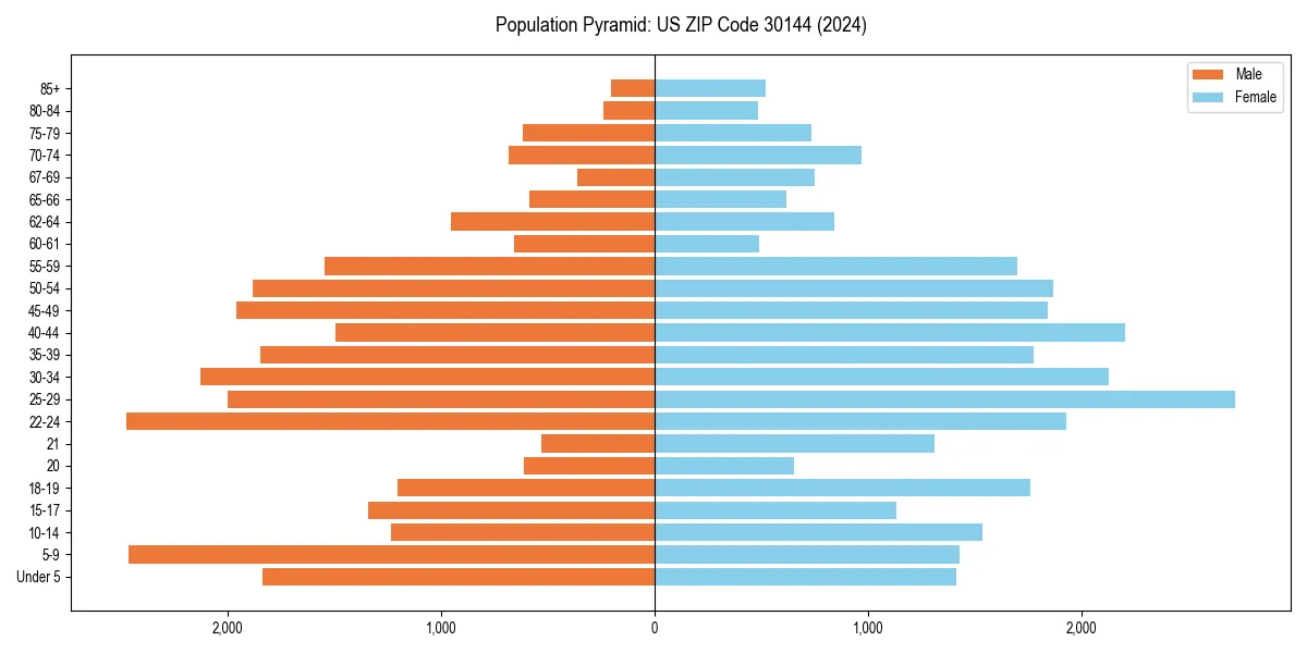 Population pyramid for 