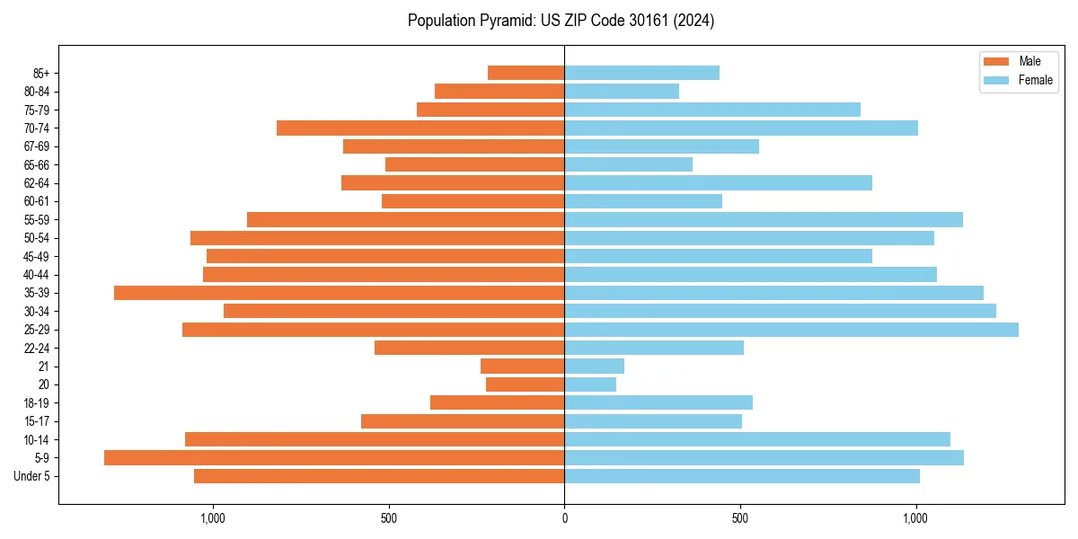 Population pyramid for 