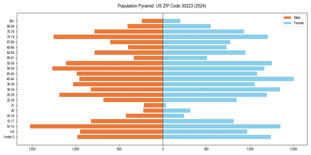 Population pyramid for 