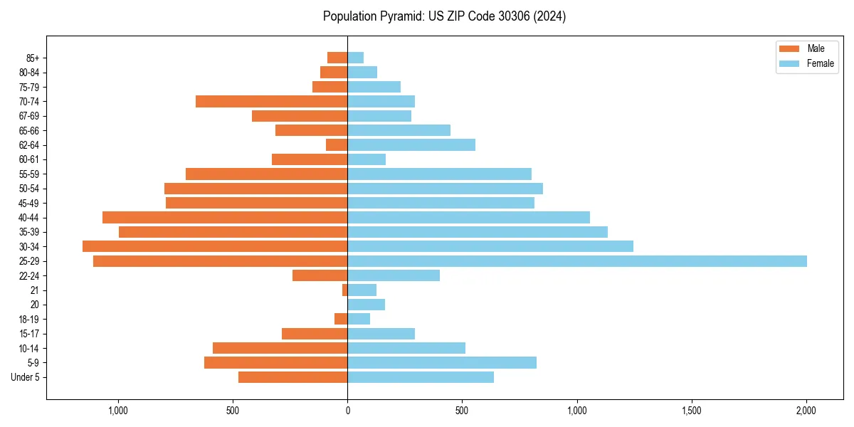Population pyramid for 
