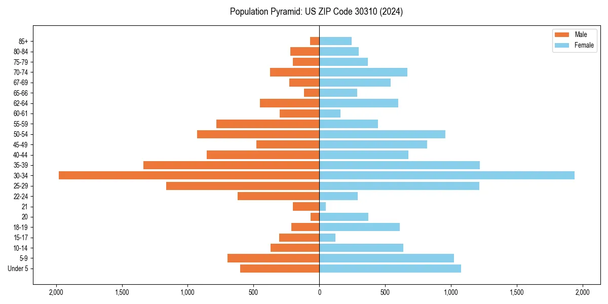 Population pyramid for 
