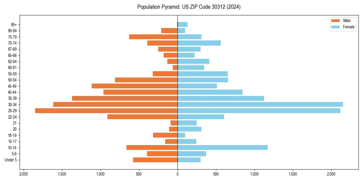 Population pyramid for 