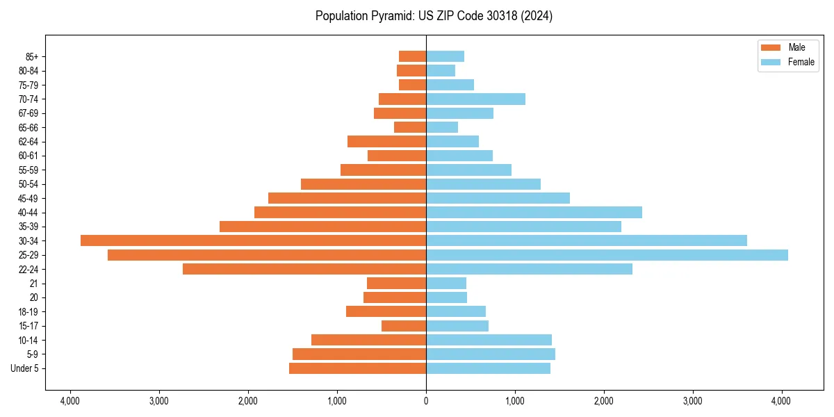 Population pyramid for 