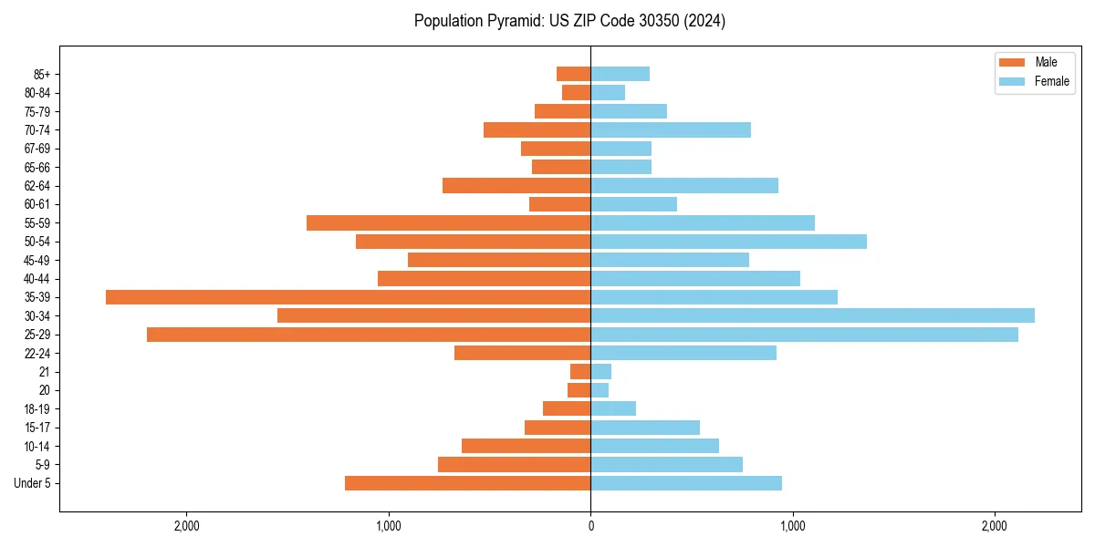Population pyramid for 