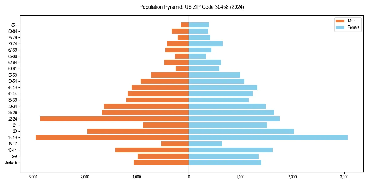 Population pyramid for 