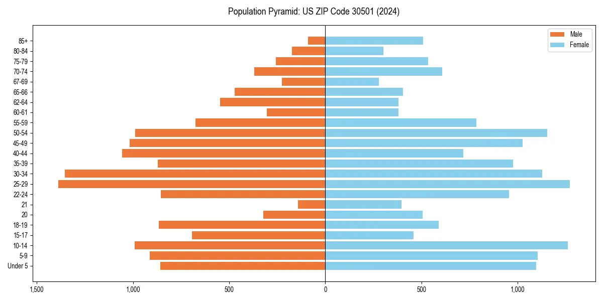 Population pyramid for 