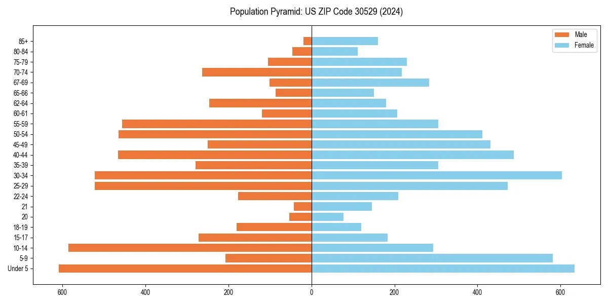 Population pyramid for 