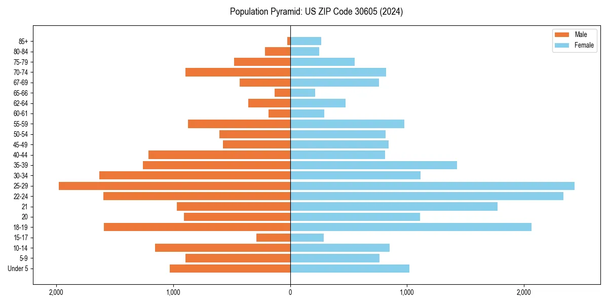 Population pyramid for 