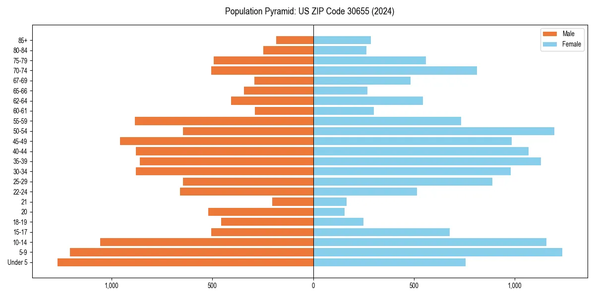 Population pyramid for 